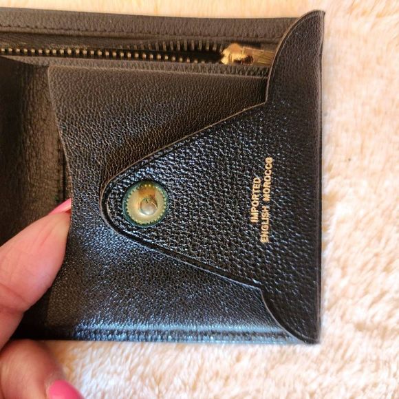 VINTAGE Imported English Morocco Men's Leather Wallet never used/New - Picture 5 of 6